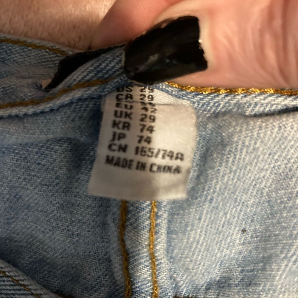 Forever 21 Distressed Light Blue Jean Shorts - Picture 2 of 5